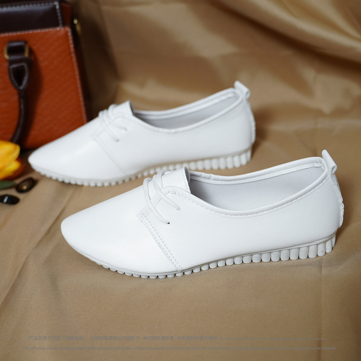 Belifi Autumn Women's Versatile Lace-up Small Leather Shoes