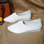 Belifi Autumn Women's Versatile Lace-up Small Leather Shoes