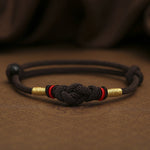 Couple Bracelet with Red String and Jade Fortune Knot