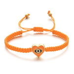 Devoted to Love - Evil Eye Heart Charm Red String Bracelet