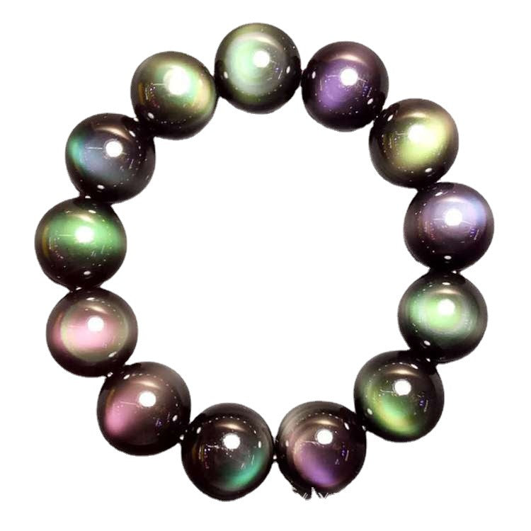 Natural Green Eye Obsidian Prosperity Bracelet