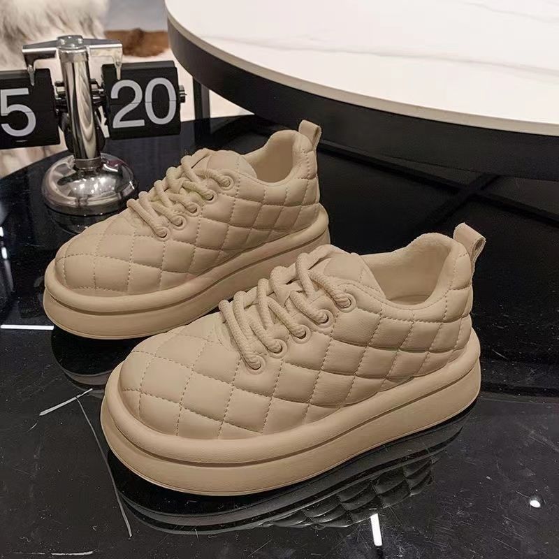 Belifi Warm Casual Versatile Anti-slip Thick-soled Diamond-patterned Snow Boots