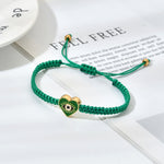 Devoted to Love - Evil Eye Heart Charm Red String Bracelet