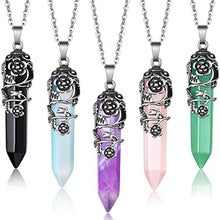 Belifi Crystal Flower Hexagon Necklace