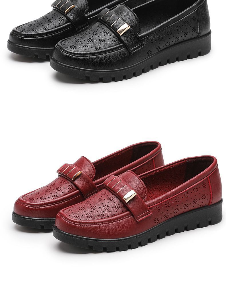 Belifi Comfortable and Breathable Genuine Leather Hollow Shoes