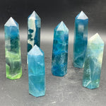 Natural blue fluorite Various fluorite pillars