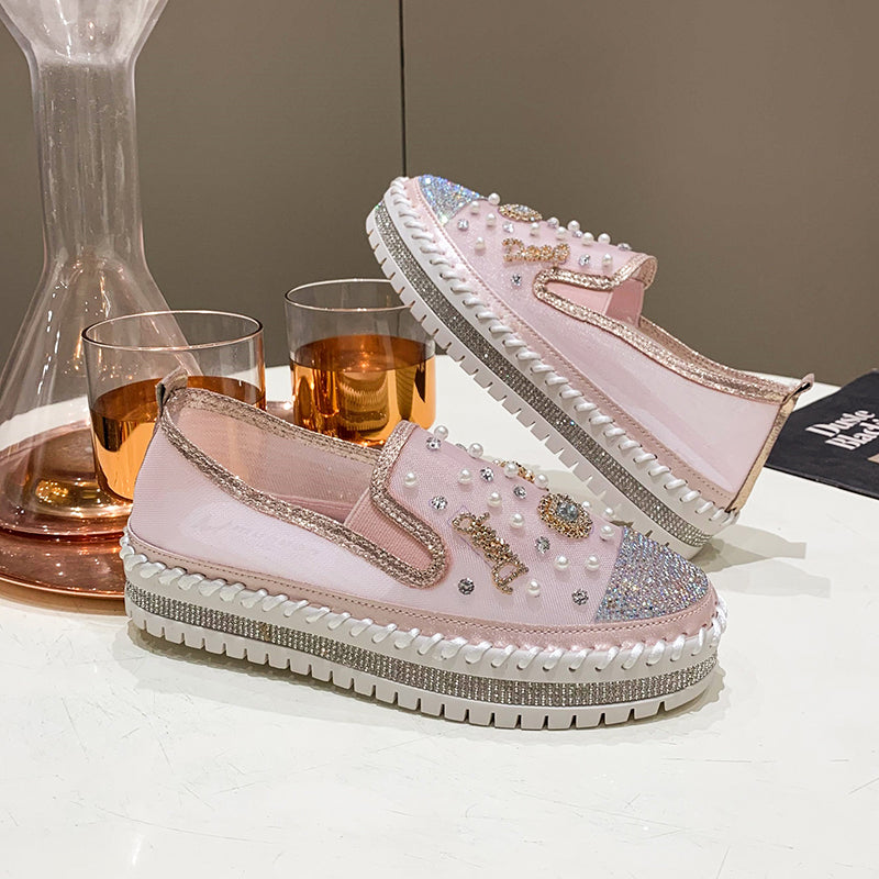 BelifiFlat Bottom ComfortableRhinestone Shoes