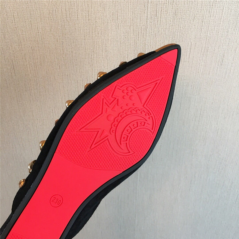 Joker Rhinestone Pointed Flat-bottomedSlippers
