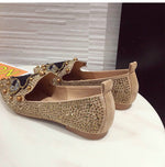 Rhinestone Rivet Flat Pointed JokerFashion Shoes