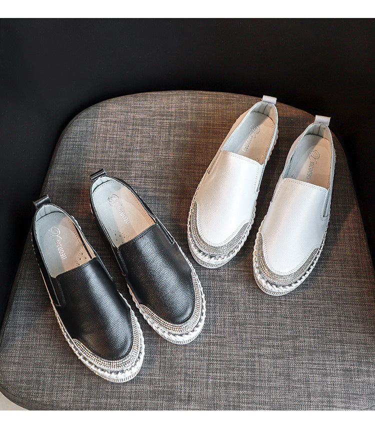 Belifi Casual Versatile Diamond Inlaid Shoes