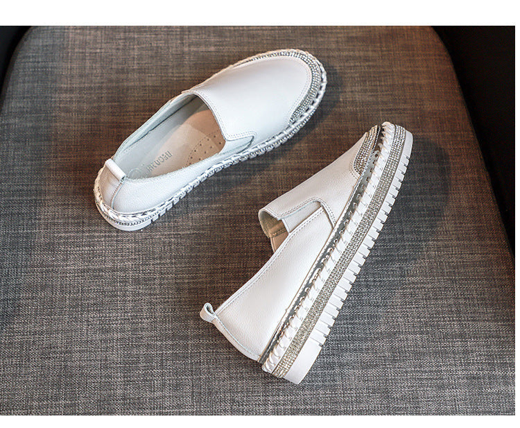 Belifi Casual Versatile Diamond Inlaid Shoes