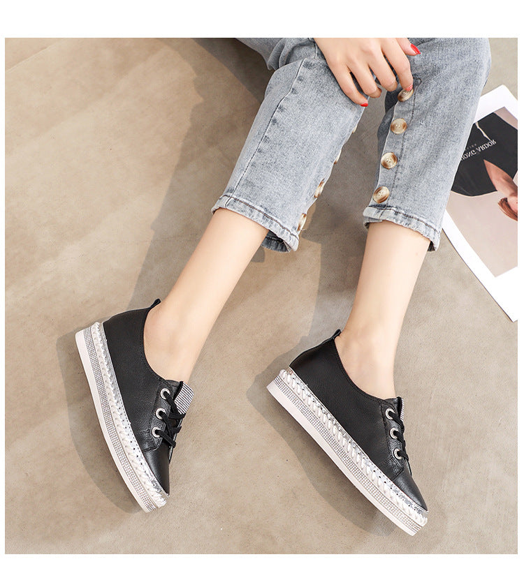 Belifi RhinestonesSoft-soled Versatile Shoes