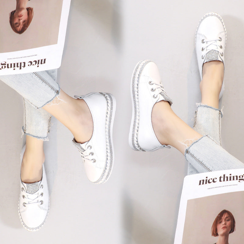 Belifi RhinestonesSoft-soled Versatile Shoes