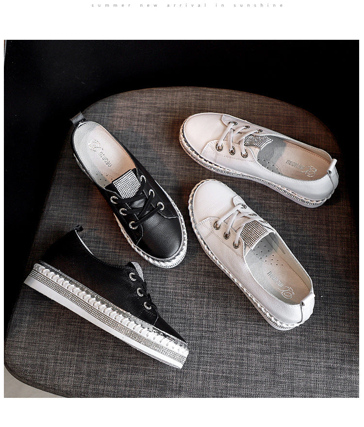 Belifi RhinestonesSoft-soled Versatile Shoes