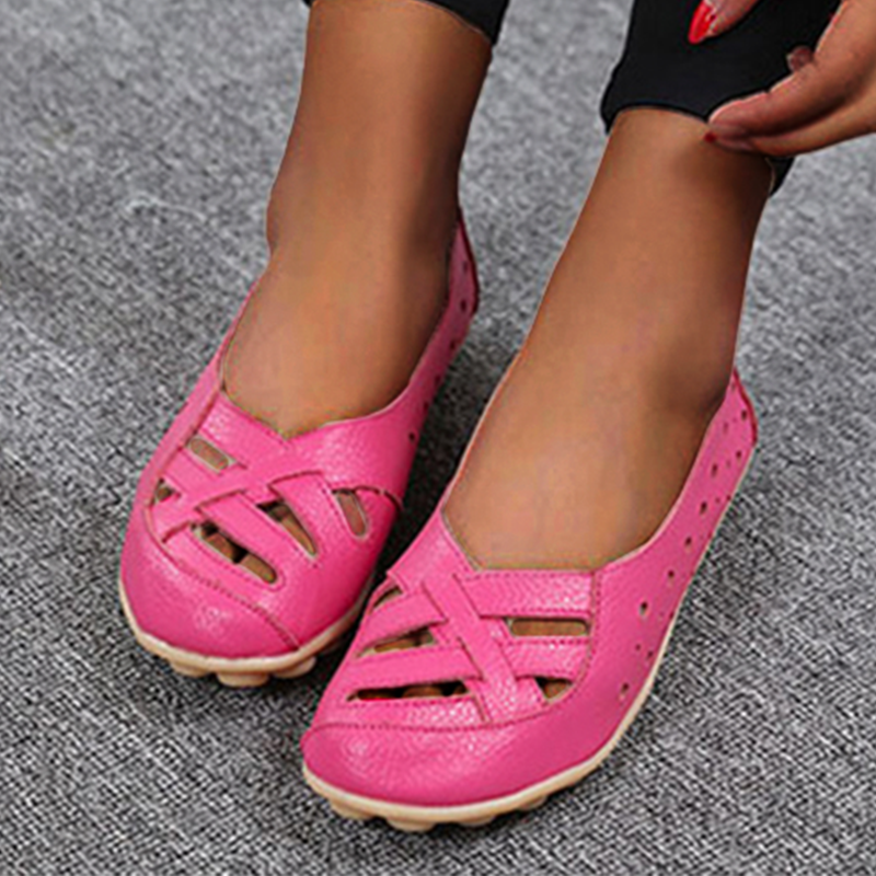 Belifi Summer Flat-bottomed Sandals Hollow Shoes Women's Shoes