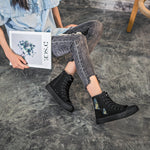 Belifi Casual Printed Butterfly High Top Shoes