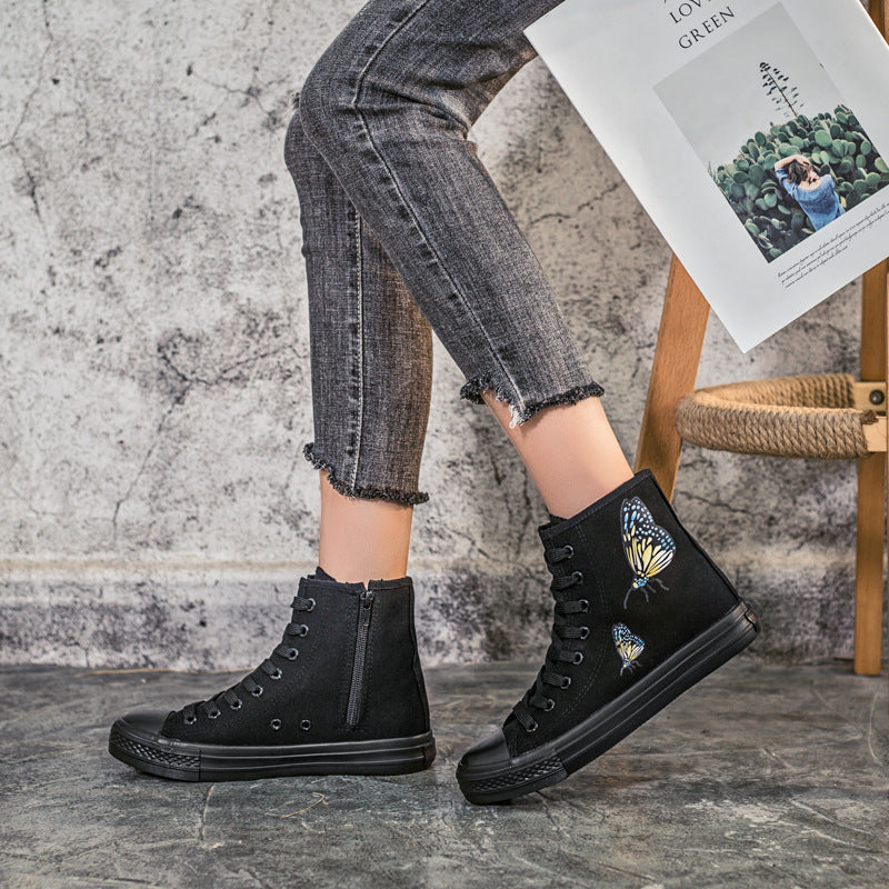 Belifi Casual Printed Butterfly High Top Shoes