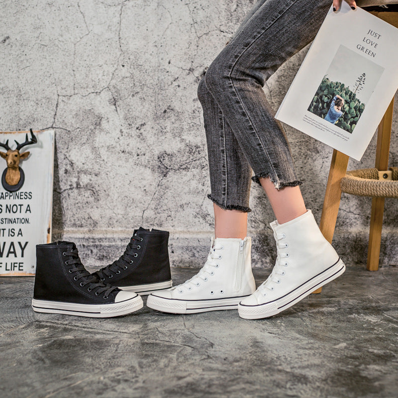 Belifi Simple Versatile Flat High-Top Shoes