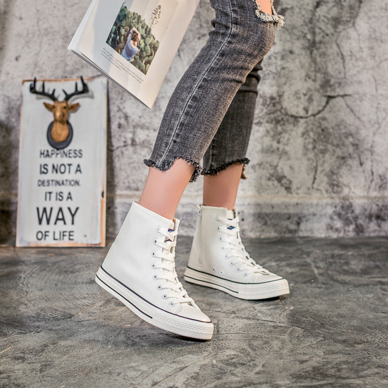 Belifi Simple Versatile Flat High-Top Shoes