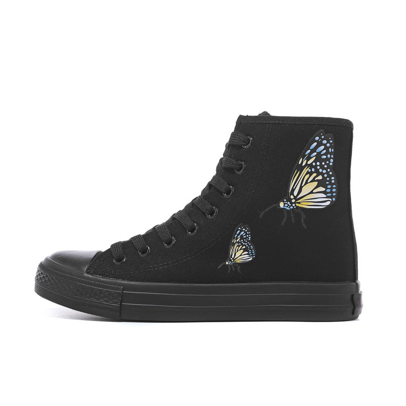 Belifi Casual Printed Butterfly High Top Shoes