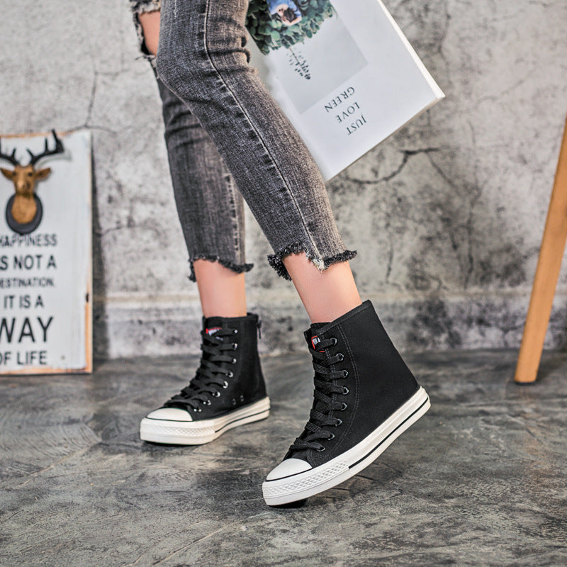 Belifi Simple Versatile Flat High-Top Shoes