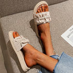 Belifi Fold Pearl Platform Slippers