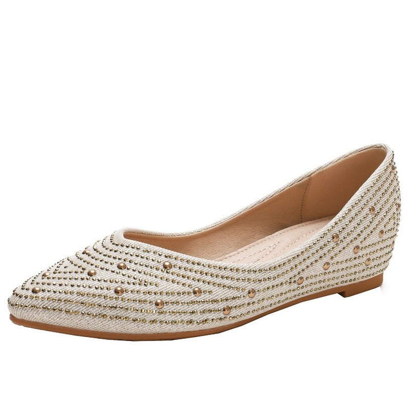 Belifi Versatile Diamond Slope Heel Comfortable Doudou Shoes