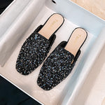 Belifi Rhinestone Flat Sandals
