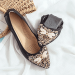 Belifi Rhinestone Flats Casual Comfort Dressy Flats For Wedding Fox Slippers CF307