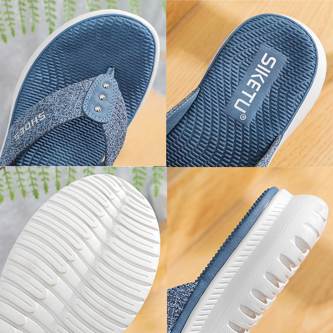 Belifi Women Flip Flop Slides Comfortable T- Strap Slippers