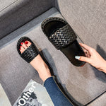 Belifi Comfortable Woven Flat Slippers