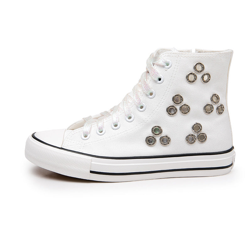 Belifi Breathable Casual High Top Canvas Shoes