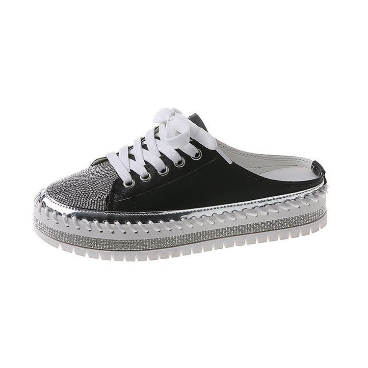 Belifi Platform Versatile Breathable Rhinestone Shoes