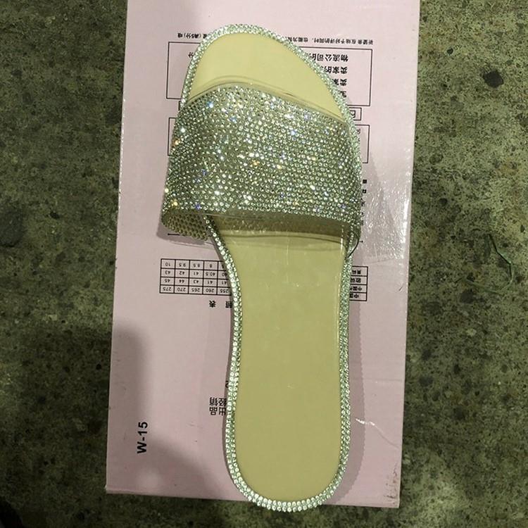 Belifi Flat Bottom Fashion Rhinestone Slippers