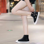 Belifi BreathableShiny Flat High Top Shoes