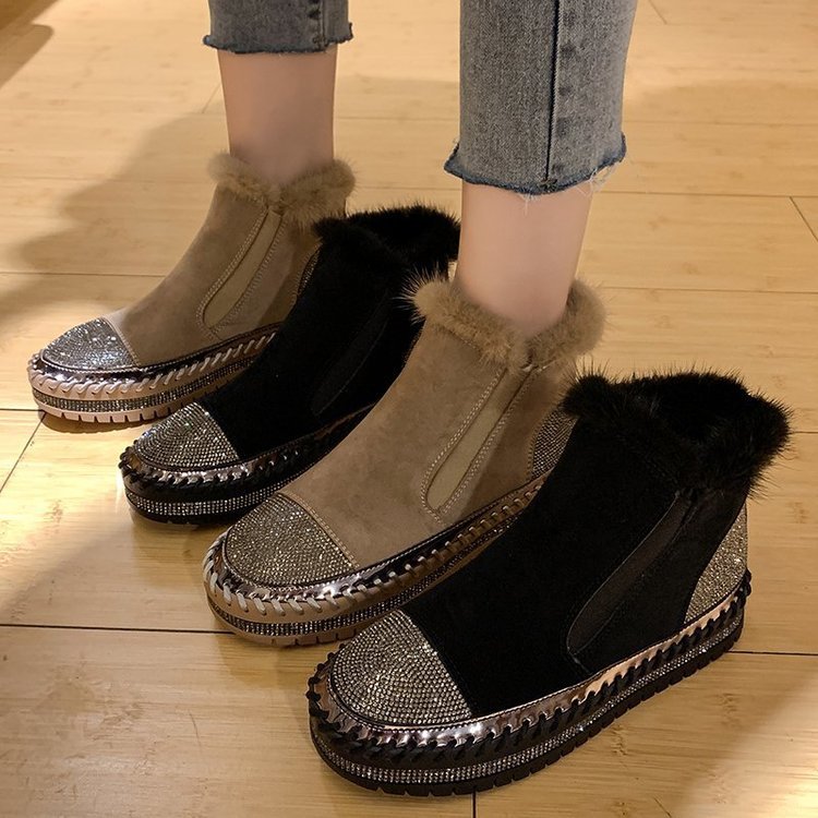 Belifi Thick-soled Rhinestone Fashion Shoes