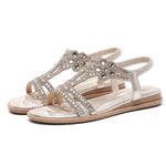 Belifi Casual Flat Bottom Rhinestone Fashion Sandals