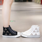 Belifi BreathableShiny Flat High Top Shoes