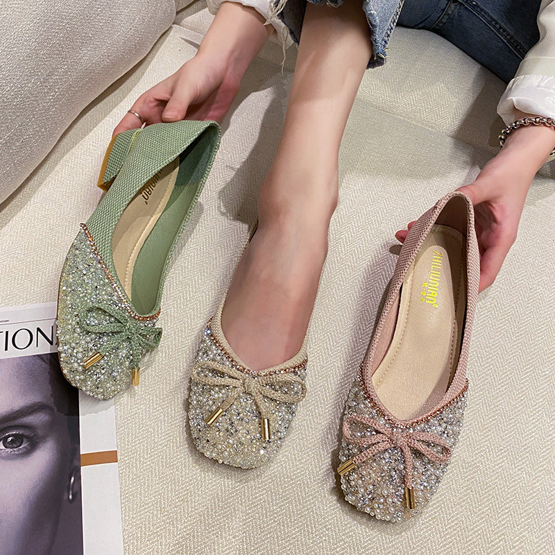 Belifi Women's Rhinestone Flats Fashion Sequin Wedding Shoes