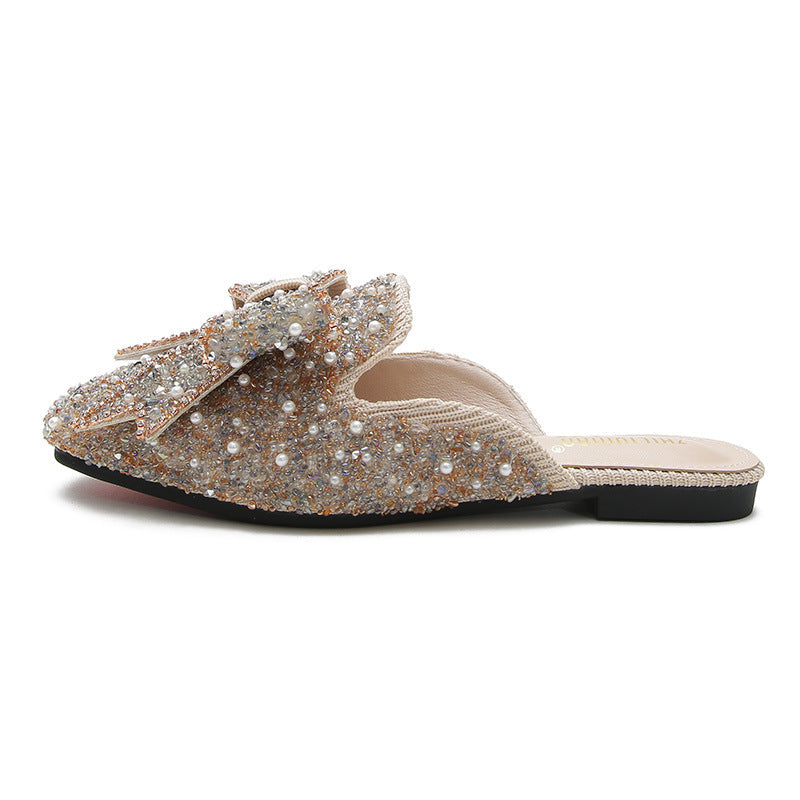 Belifi Fashion Flat Rhinestone Sandals