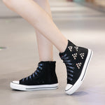 Belifi BreathableShiny Flat High Top Shoes