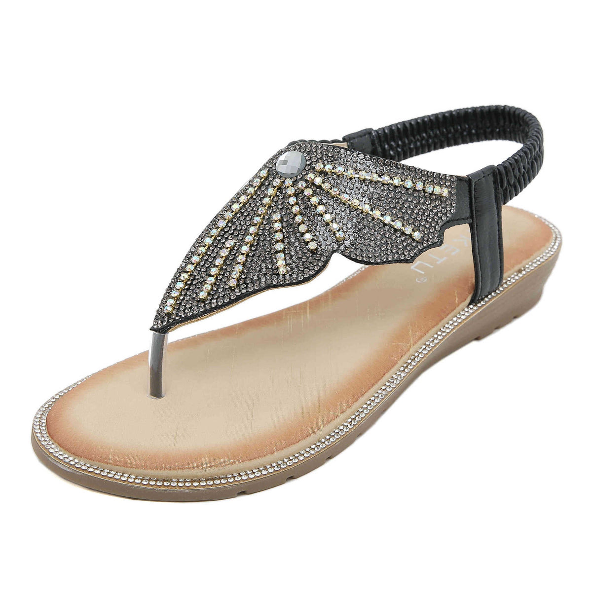 Belifi Rhinestone Comfortable Versatile Sandals