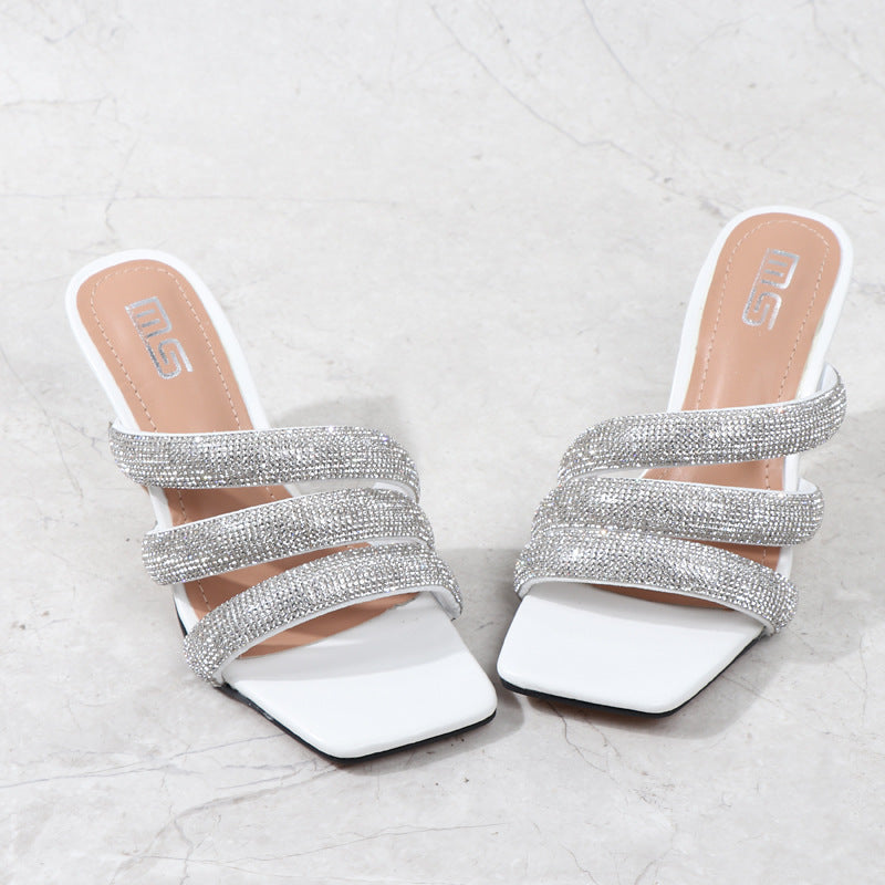 Belifi Rhinestone Comfortable High Heels