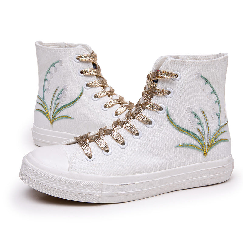 Belifi Stylish Versatile High Top Canvas Shoes