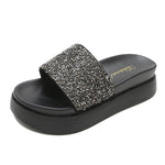 Belifi Thick Sole Stylish Sparkling Slippers