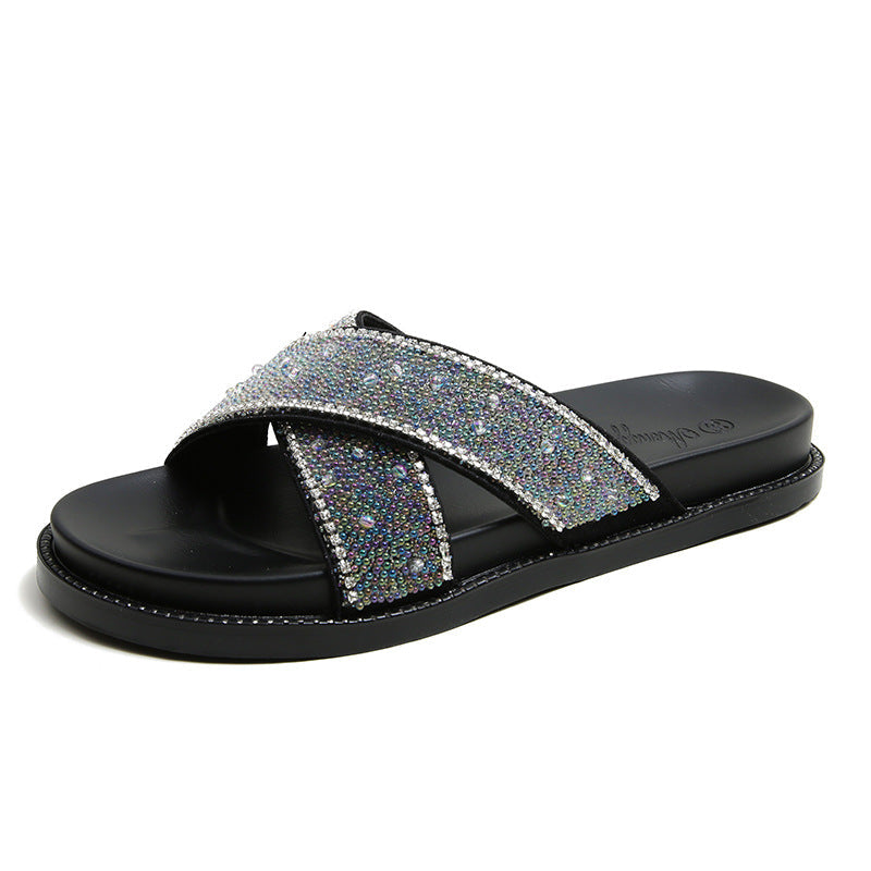 Belifi Rhinestone Fashion Slippers