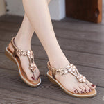 Belifi Flat-bottomed Rhinestone Comfortable Sandals