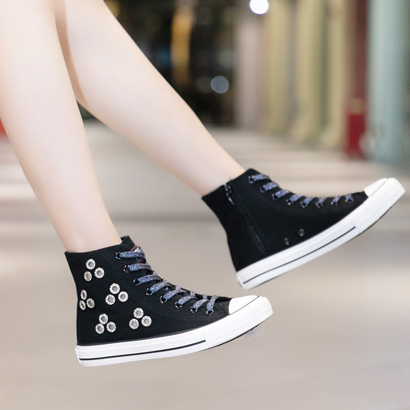 Belifi Breathable Casual High Top Canvas Shoes