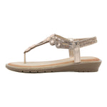 Belifi Flat-bottomed Rhinestone Comfortable Sandals