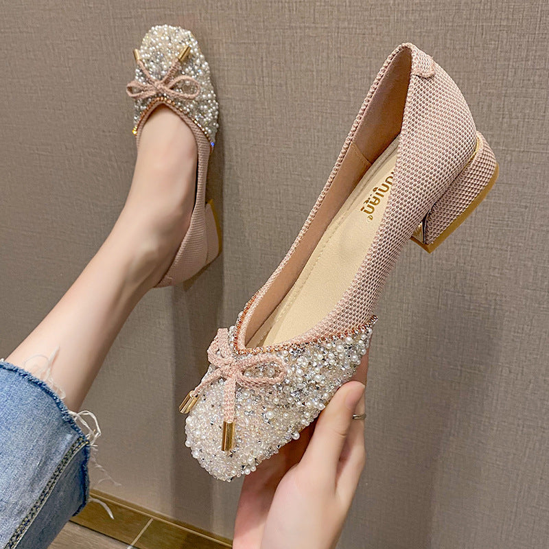 Belifi Women's Rhinestone Flats Fashion Sequin Wedding Shoes